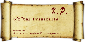 Kátai Priszcilla névjegykártya